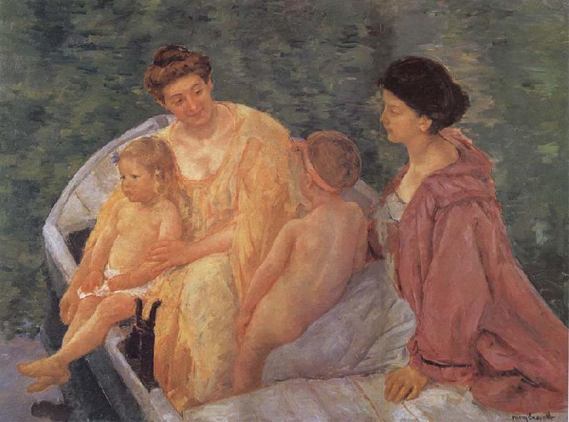 Mary Cassatt Mother and son in the boat Sweden oil painting art